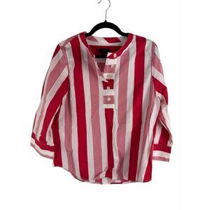 J. Crew nautical red striped blouse- size s